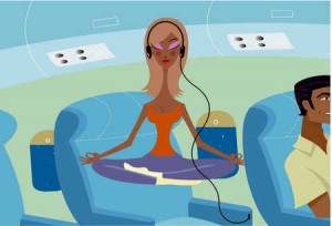 Meditar no avião é simples e se quiseres podes ainda usar música para te guiar ou criar um momento de conforto.